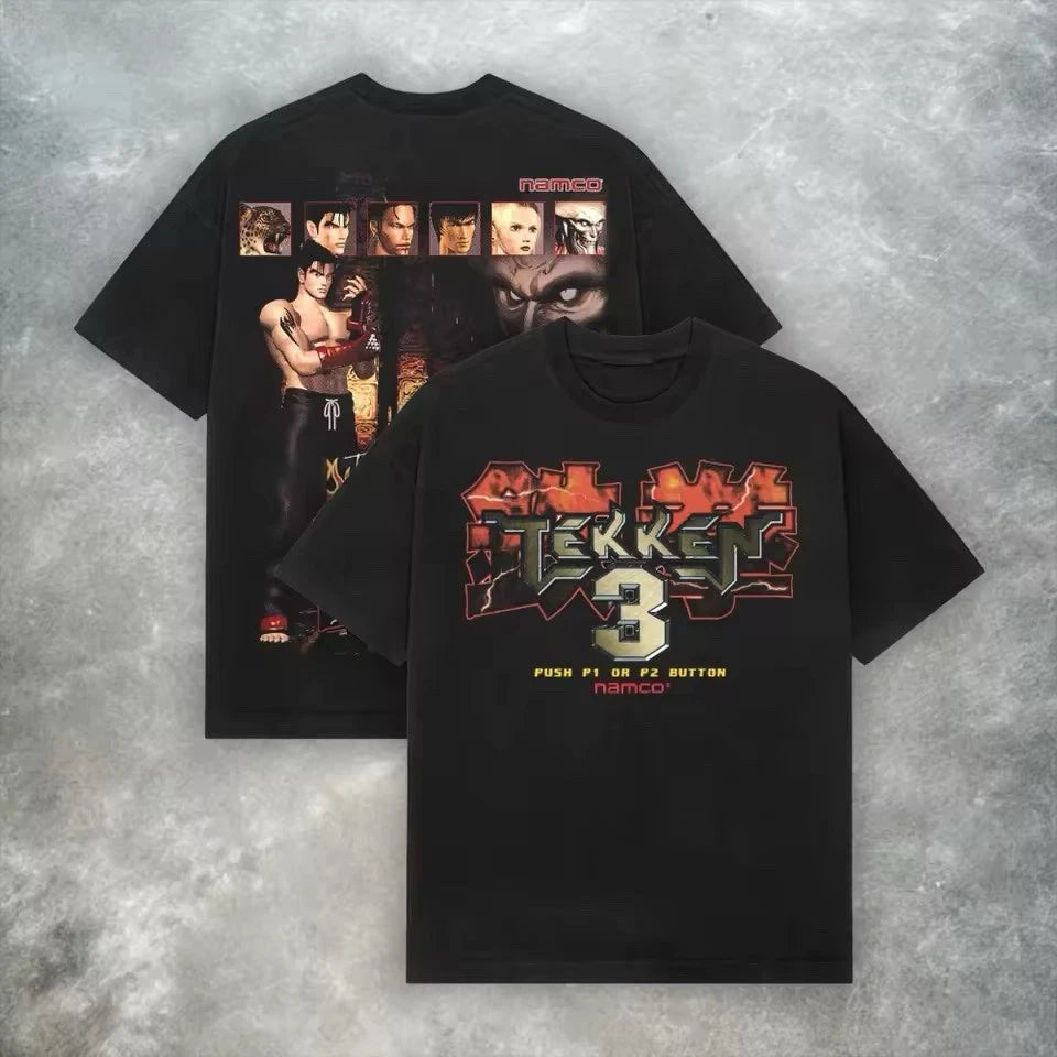 Tekken 3 Tshirt Shirt Retro Black XL - PlayStation 1 Gift Gaming Collectors