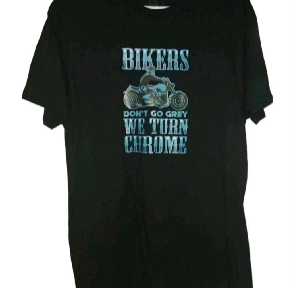 Graphic Motorcycle T Shirt, Mens Size L