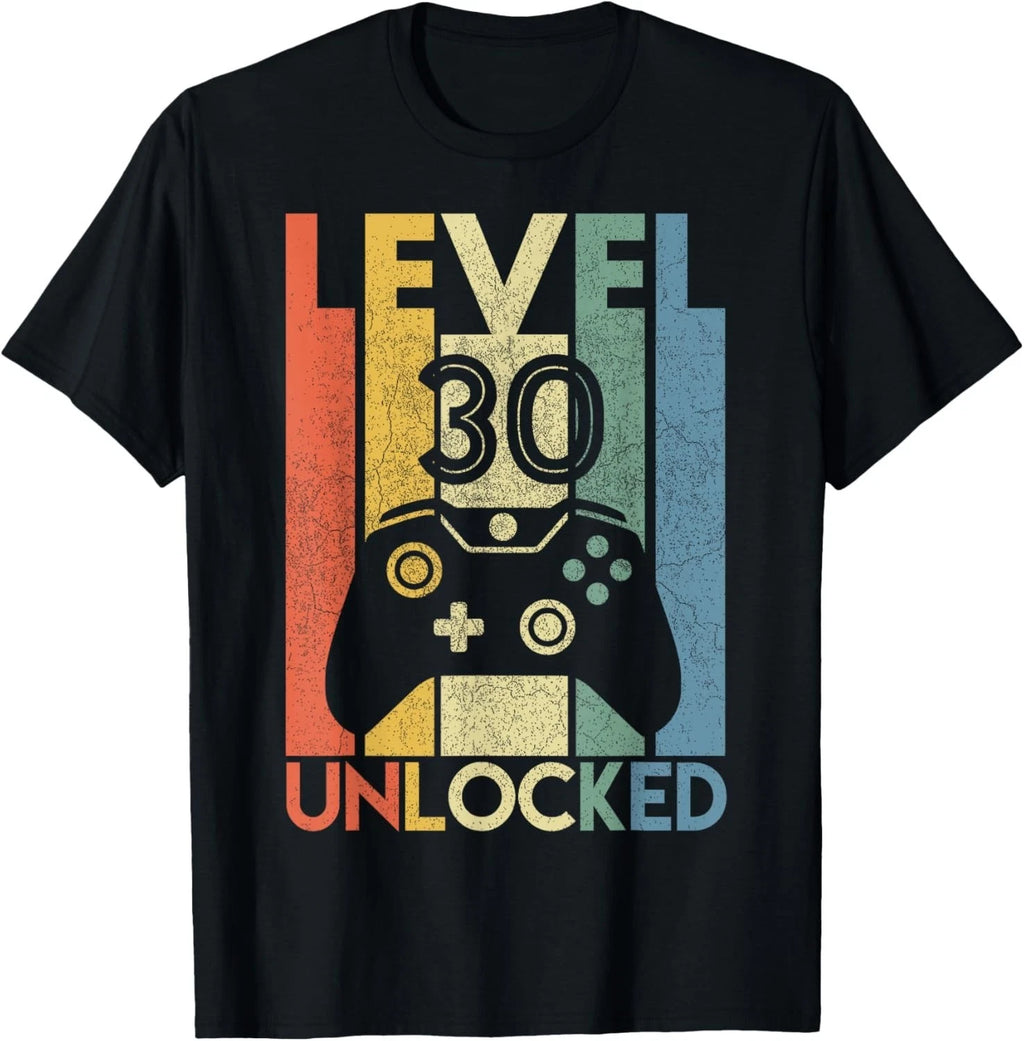 Level 30 Unlocked Funny Video Gamer 30th Birthday Gift Unisex T-Shirt