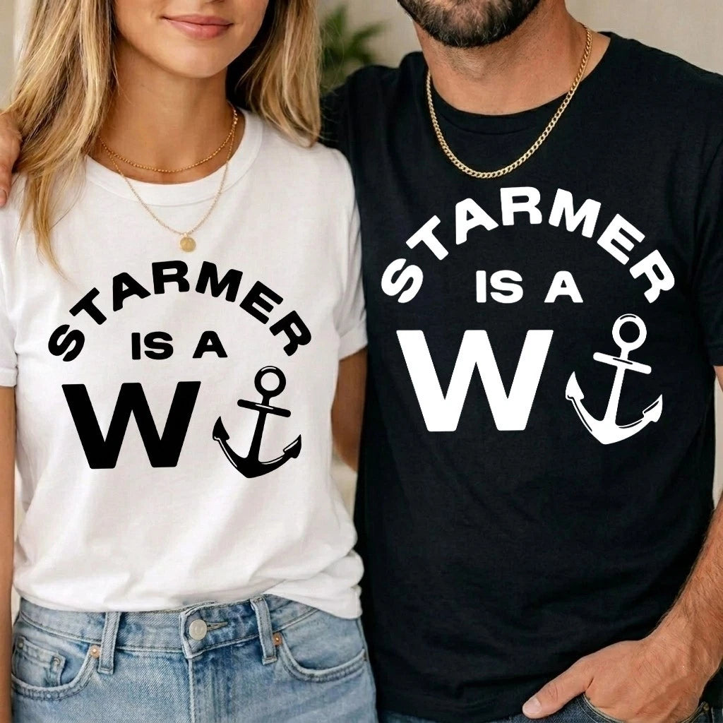Starmer Is A Wanker Unisex T Shirt Anti Wankeir Political Mens Comedy Tee Gift