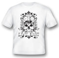 Live fast speedometer and skulls biker black or white tee shirt motorcycle