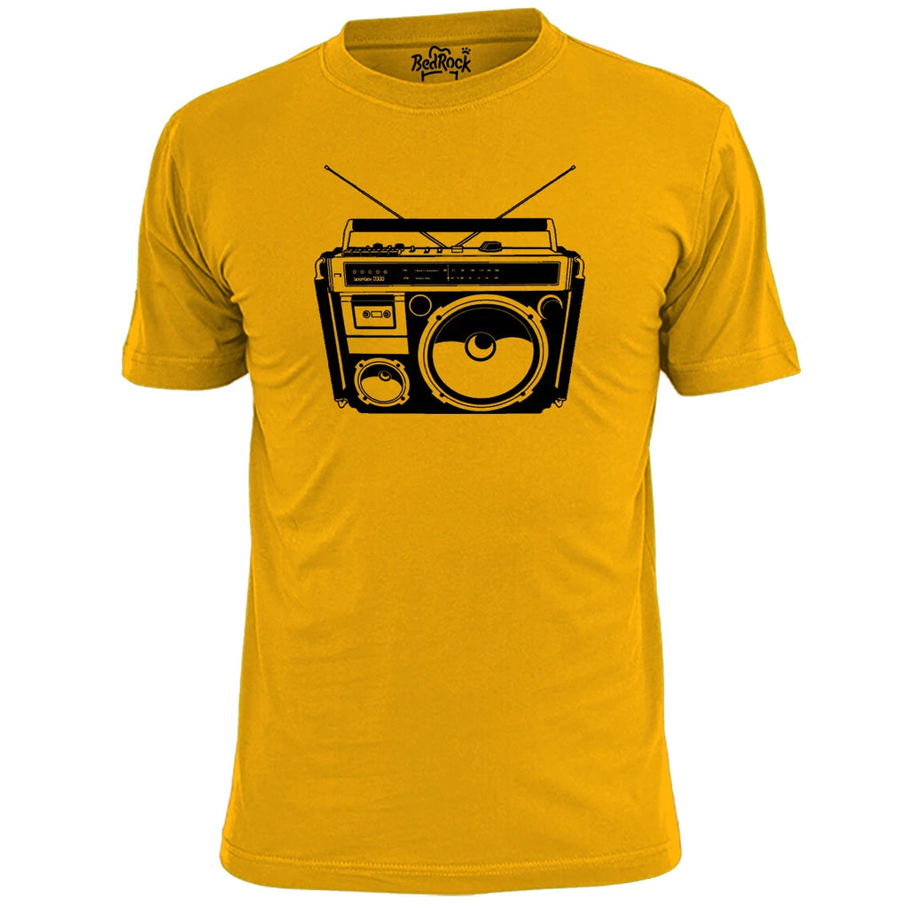 Mens Boombox Retro T Shirt Stereo Cassette
