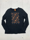 Custom Graphic Halloween Long Sleeve Shirt Black Adult Size XL