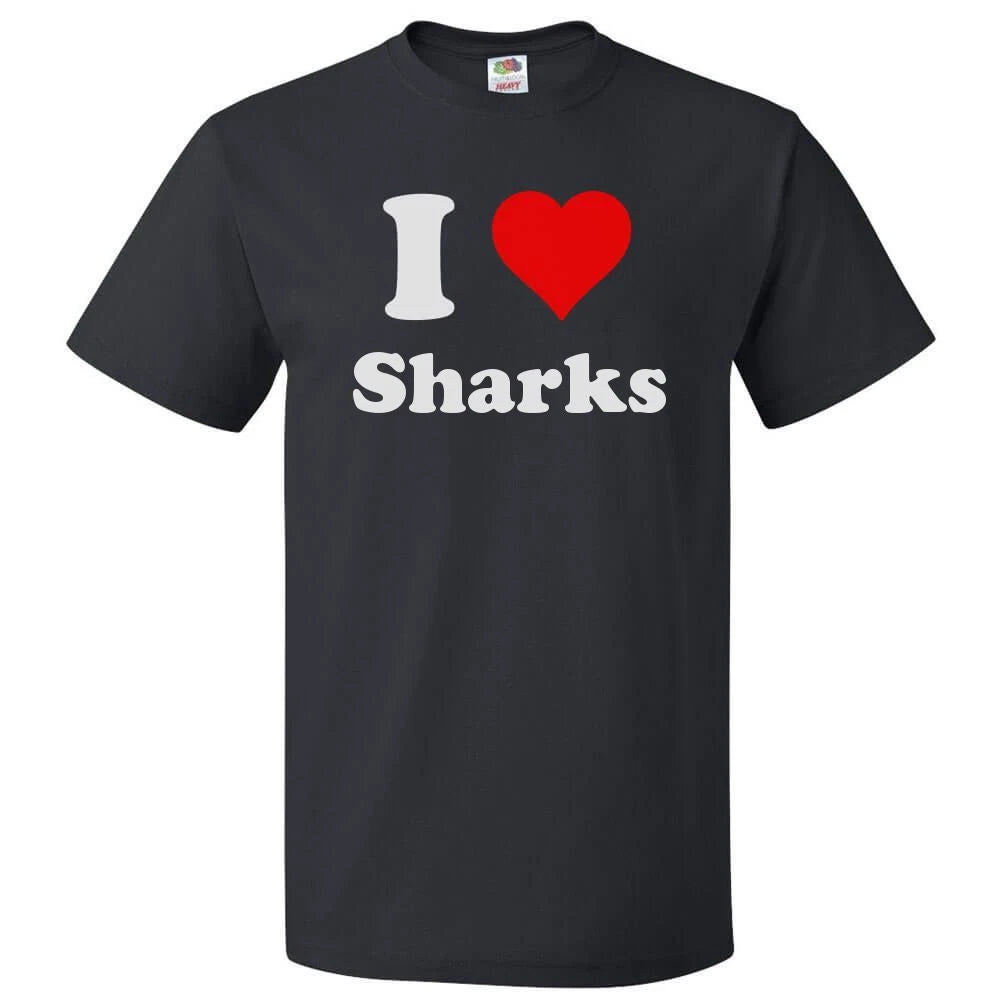 I Love Sharks T shirt I Heart Sharks Tee
