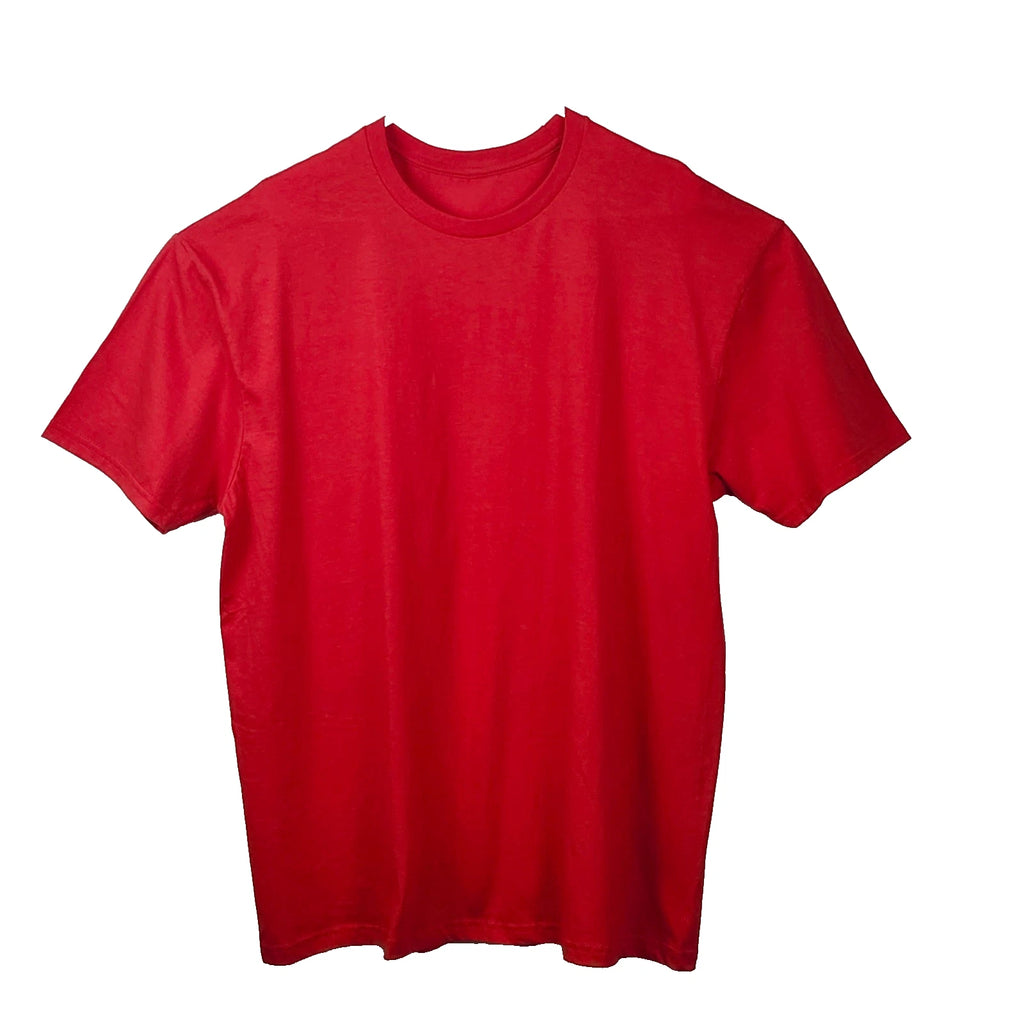 T-Shirt Unisex Crew Neck Short Sleeve Cotton Blank Red X-Large