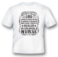 God made a nurse black or white tee