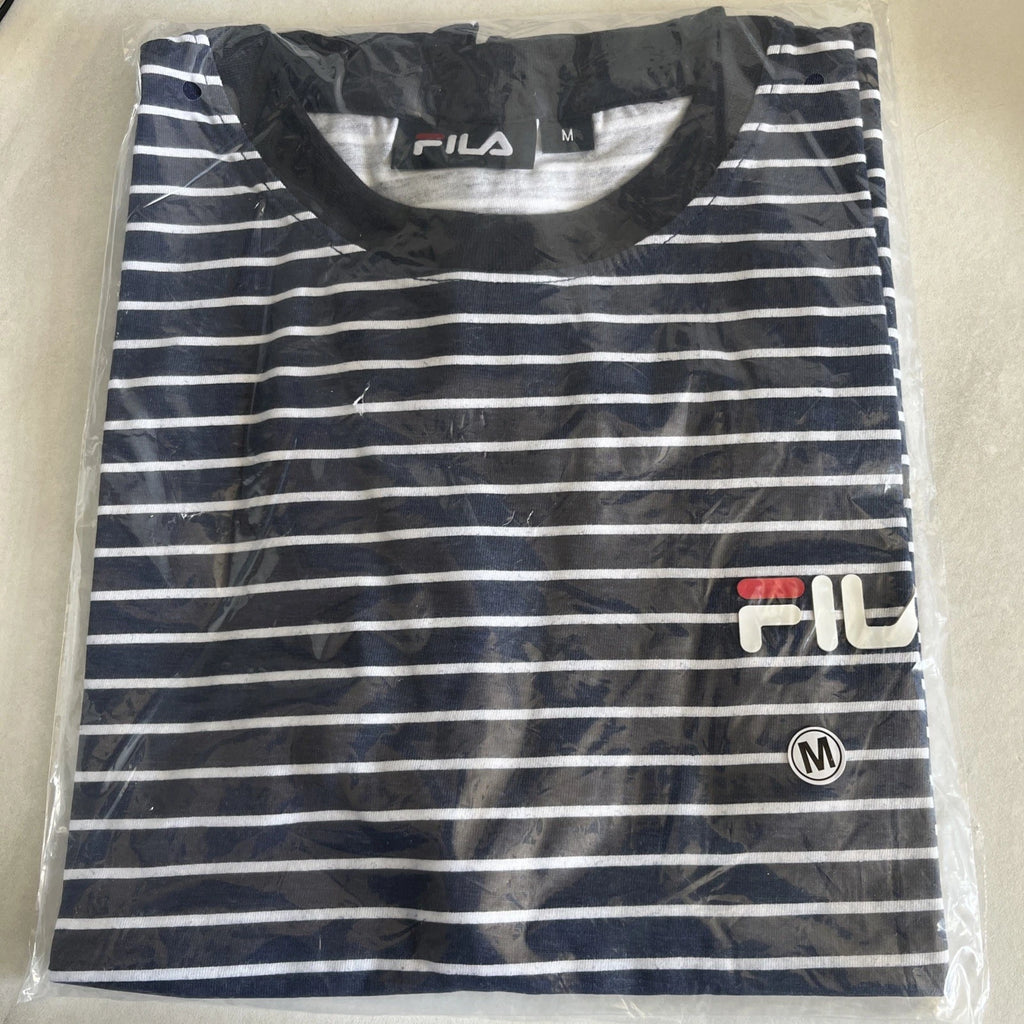 Mens FILA Cotton T-Shirt Printed Logo Short Sleeve Crew Neck Summer Top