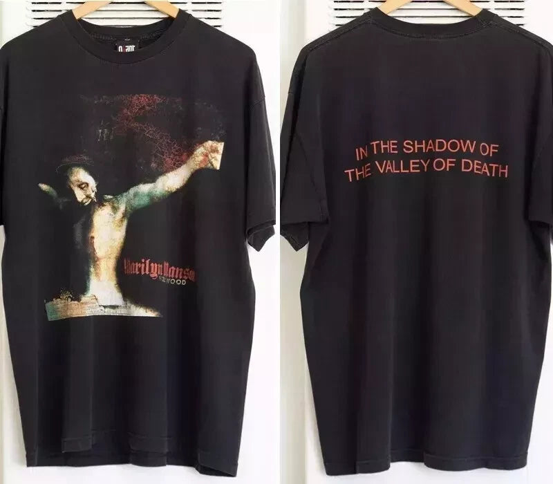 2000 Marilyn Manson Holy Wood Reprint 2 Side Classic Retro Unisex Tshirt S-5XL
