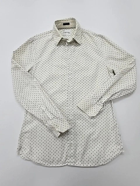 GUESS Men White Surf Button-Up Slim Fit Shirt Long Sleeve Size M Used