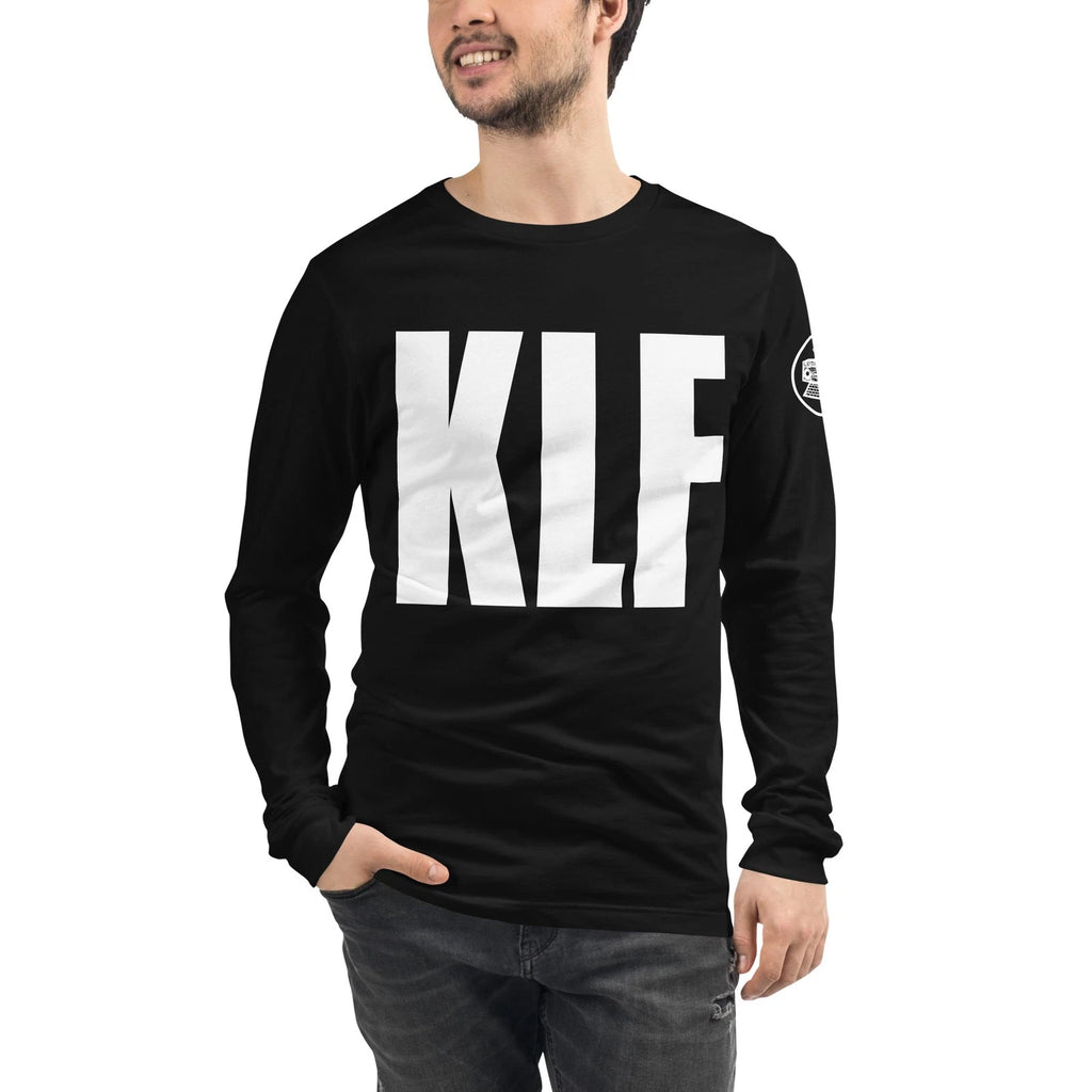 KLF Classic Logo Tee Black with White Text - Bella + Canvas 3501