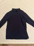 Uniqlo Men's Mock Neck/Turtleneck Long Sleeve T Shirt - Adult Medium, Navy Blue