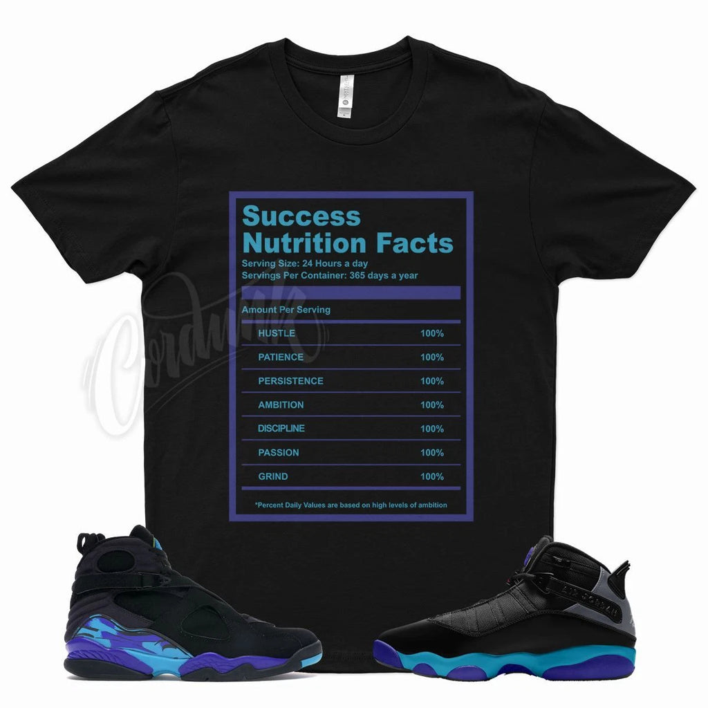 SUCCESS Shirt for Air J1 6 Rings Aqua 8 Retro Teal 5 Alternate Grape Purple