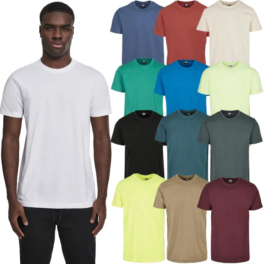Urban Classics Basic Tea Quality T-Shirt Men Summer Shirts 100% Cotton Crew Neck