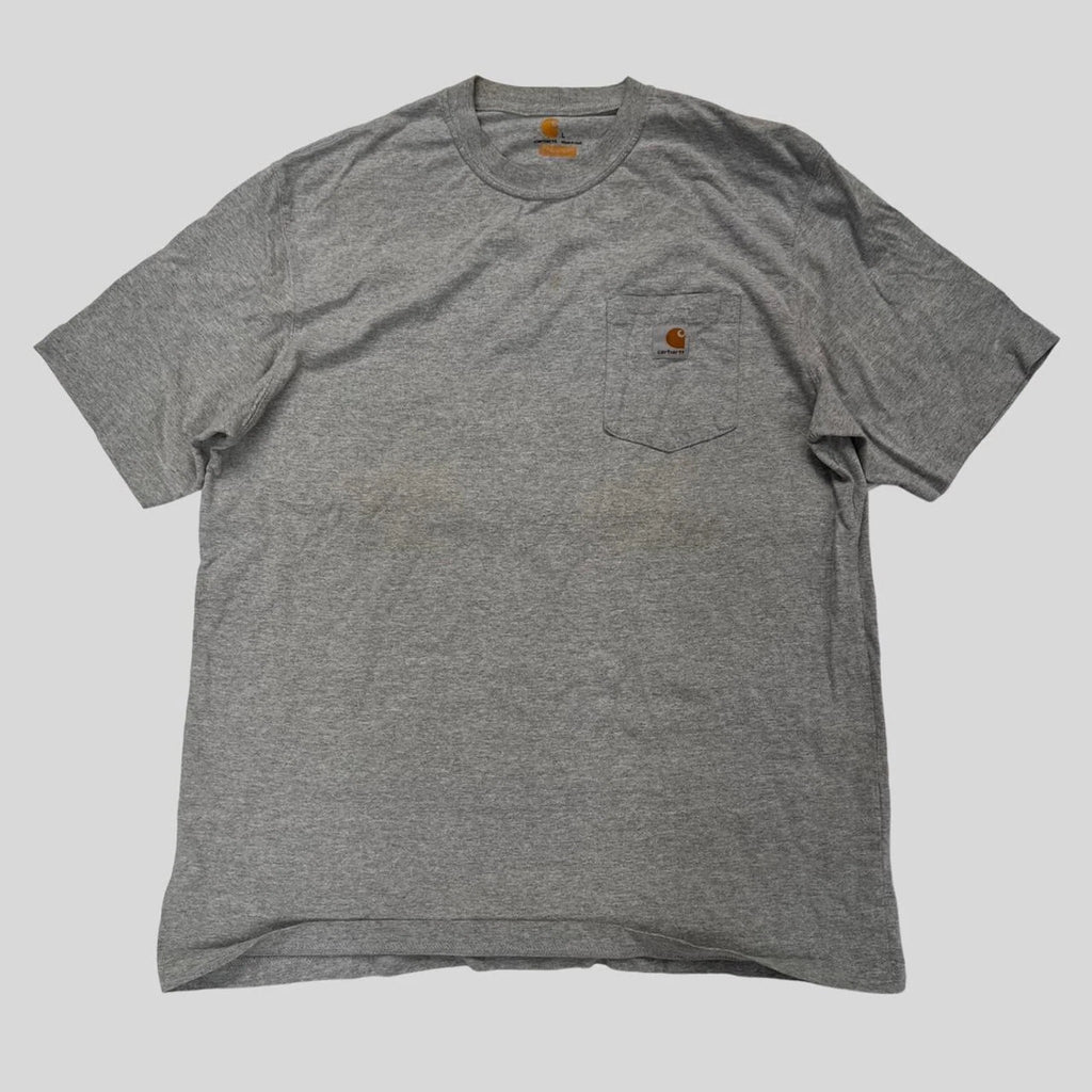 Vintage Grey Carhartt T Shirt Work Skate Workwear Tee Basic