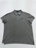 U.S. Polo Assn. Men Gray Slim Fit Polo Shirt Size L Cotton Blend
