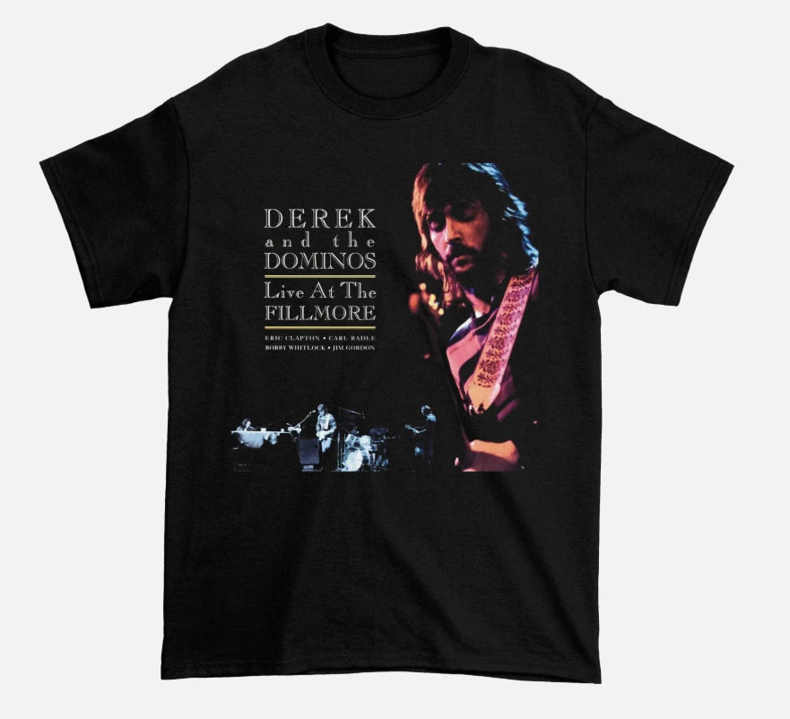 Eric Clapton Derek and the Dominos Poster Men T-shirt Black Tee