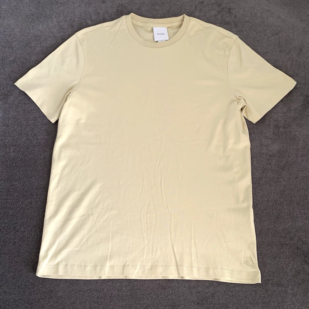 Calvin Klein Men's M Short-Sleeve Supima Cotton Soft Interlock T-Shirt Parsnip