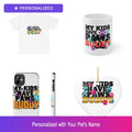 Custom Pet Paw Gift Set Shirt Mug Phone Case Ornament Personalized Name Bundle