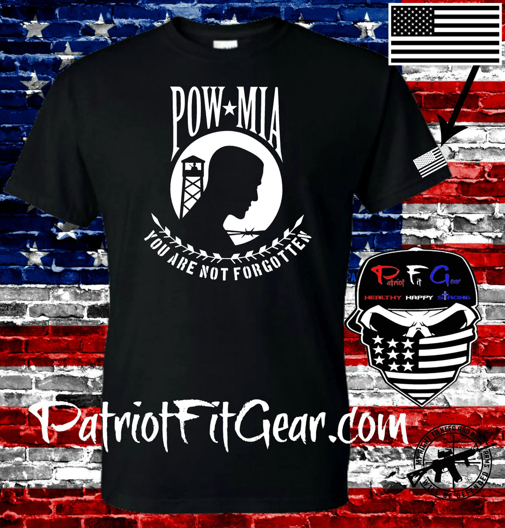 t-shirt,POW MIA,Veterans,ARMY,NAVY,USAF,Military,You Are Not Forgotten