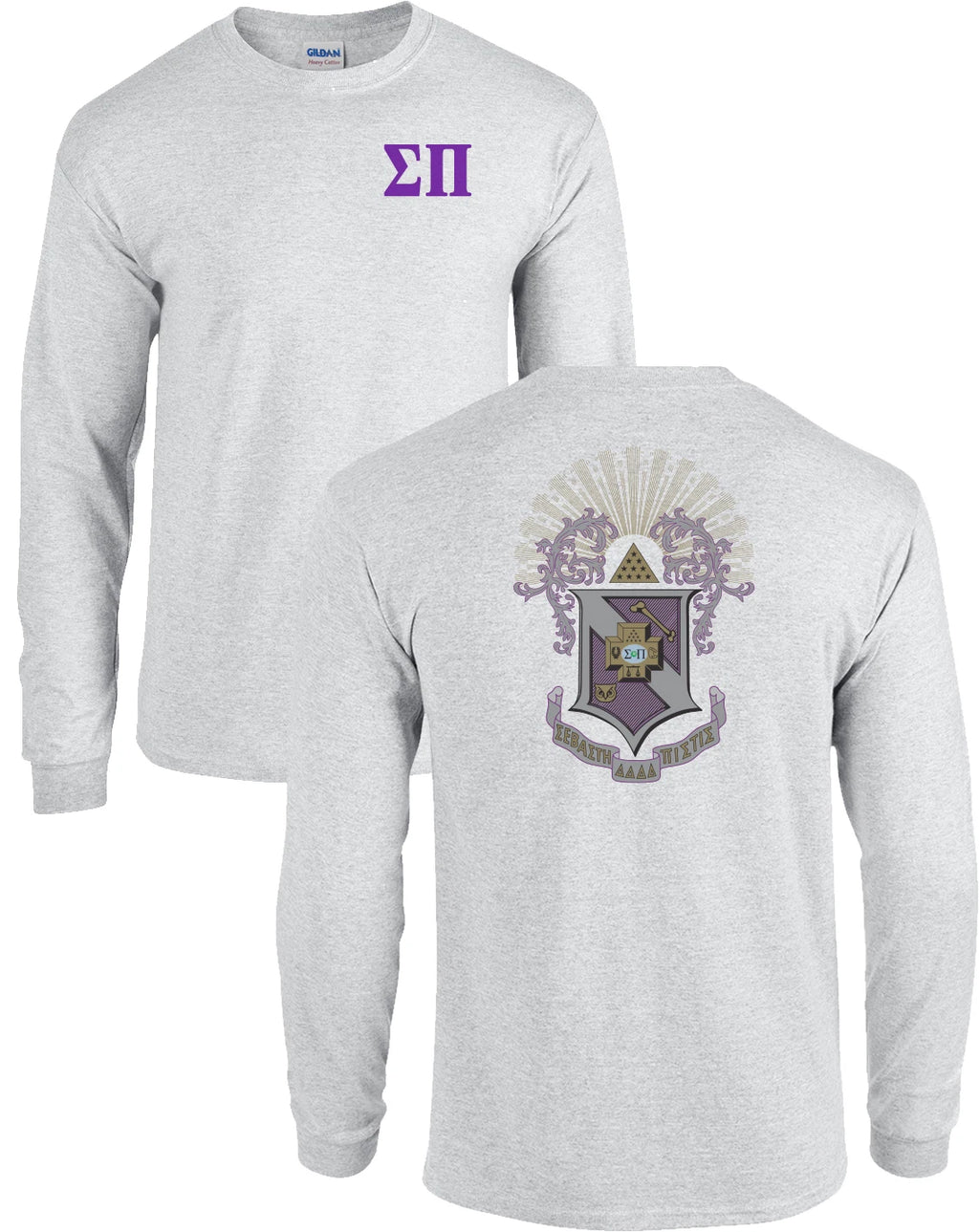 Sigma Pi Fraternity Crest Long Sleeve Shirt - NEW