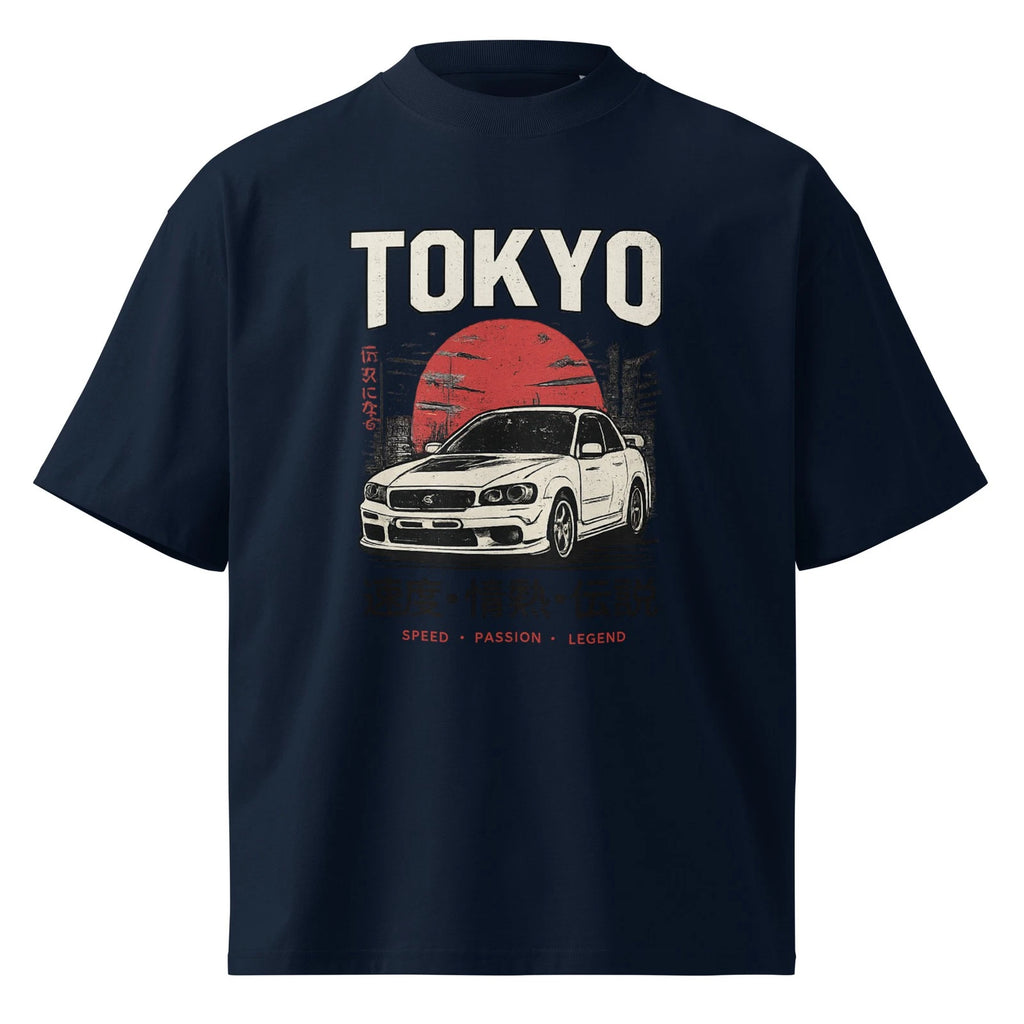 Tokyo 2000 Drift oversized high neck t-shirt black