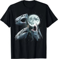 Funny Shark Howling at Moon Vintage 90s Graphic T-Shirt unisex T-Shirt