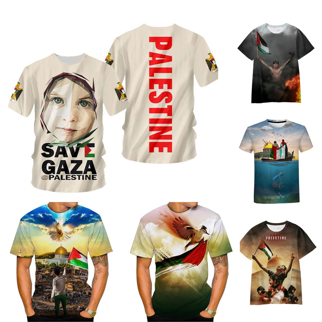 Unisex Free Palestine T-Shirt Palestine Flag Shirt Peace Shirt S-6XL