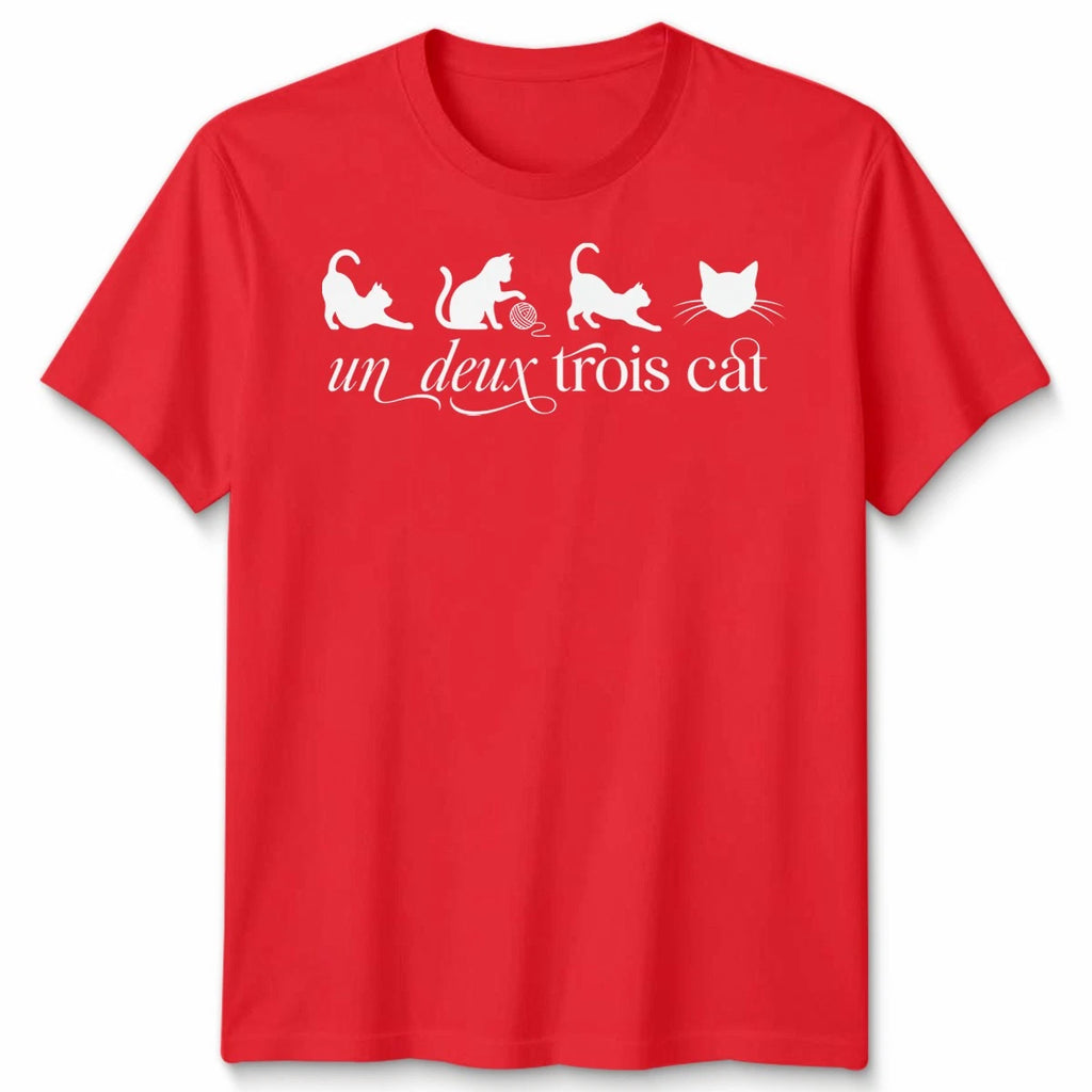 Un Deux Trois Cat Kittens Design Apparel For Cat Lovers French Counting Shirt