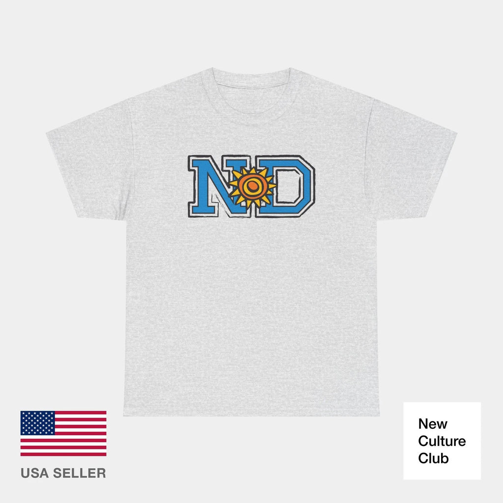 ND Logo Blue New Deal Classic Skateboards Howell 80s 90s Retro T-Shirt Print