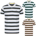 Men's Le Shark Collared Striped T-Shirt PK Polo Shirt 100% Cotton Casual Top