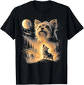 Yorkie Howling to the Moon Vintage T-Shirt