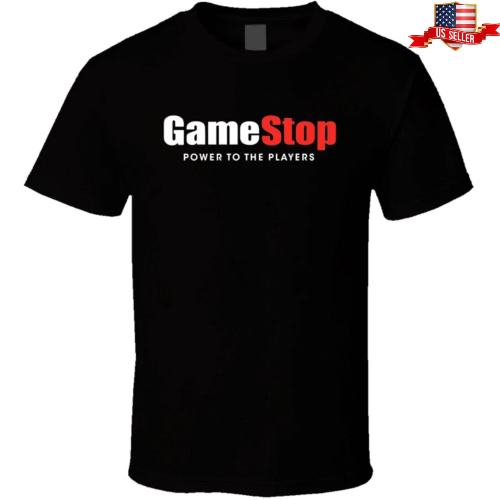 GameStop Power To The Players T-Shirt Retro Gaming Tee Gamer Merch Top