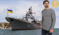 DarkBlue LongSleeve Ukrainian Army USSR Telnyashka Military Striped shirt Cotton