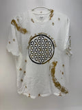 Jojo Custom Apparel Mens White Graphic Short Sleeve T-Shirt SEE PICS FOR SIZE