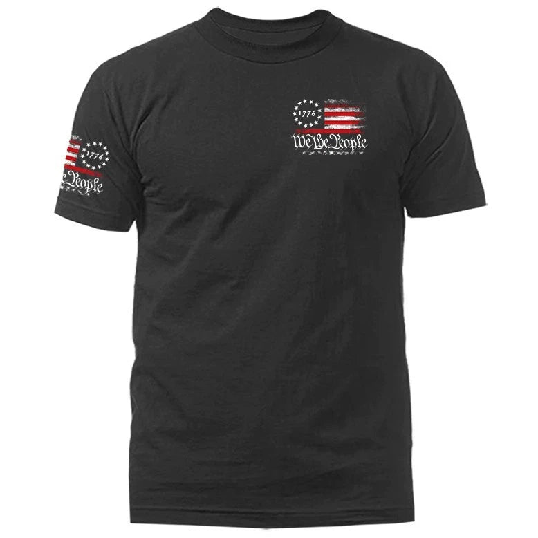 We The People US Flag Crest USA American Pride Patriot Patriotic Graphic T-shirt