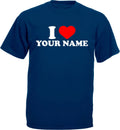 Personalised I Heart T-shirt, Custom Valentine's Day Gift Unisex Tee Top