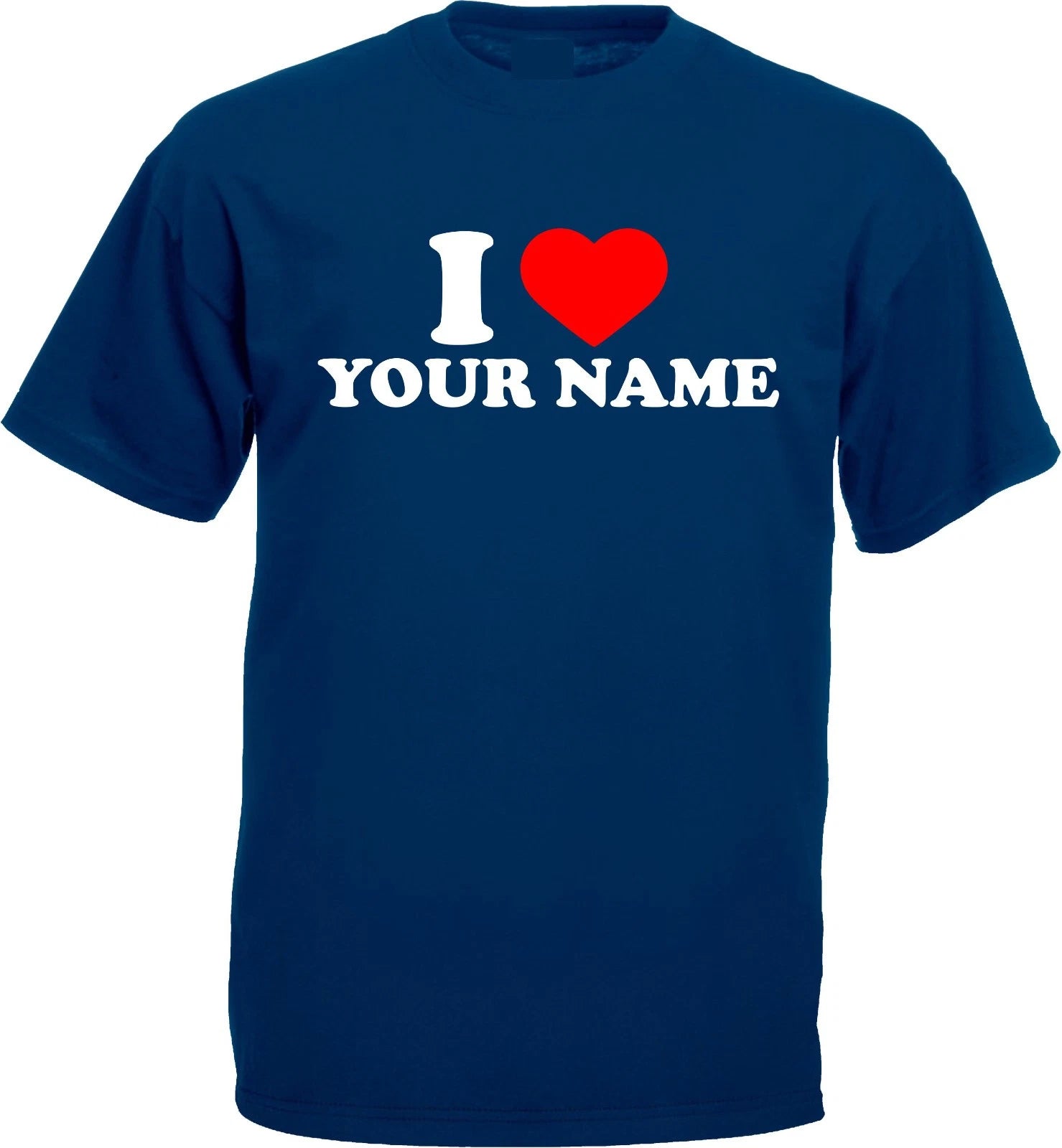 Personalised I Heart T-shirt, Custom Valentine's Day Gift Unisex Tee Top