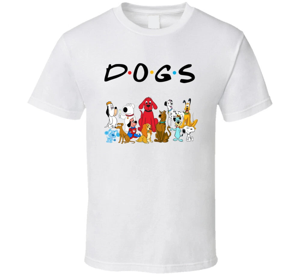 Animated Cartoon Dogs Friends Parody Mashup Fan T Shirt
