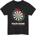 Personalised Darts Legend T-Shirt Custom Name Dartboard Pub Player Gift Tee Top