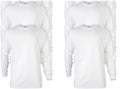 Gildan Adult Ultra Cotton Long Sleeve T-Shirt G2400 White (4 Pack) LARGE ONLY