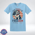 Patriotic Bulldog American Flag Freedom Graphic T-Shirt