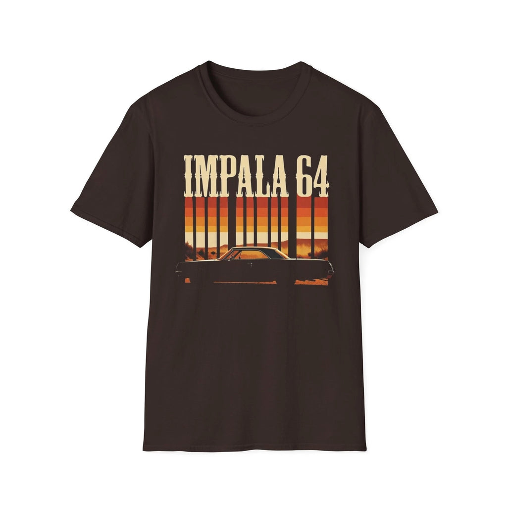 Impala 64 Retro Sunset Car T-Shirt Classic Lowrider Graphic Tee