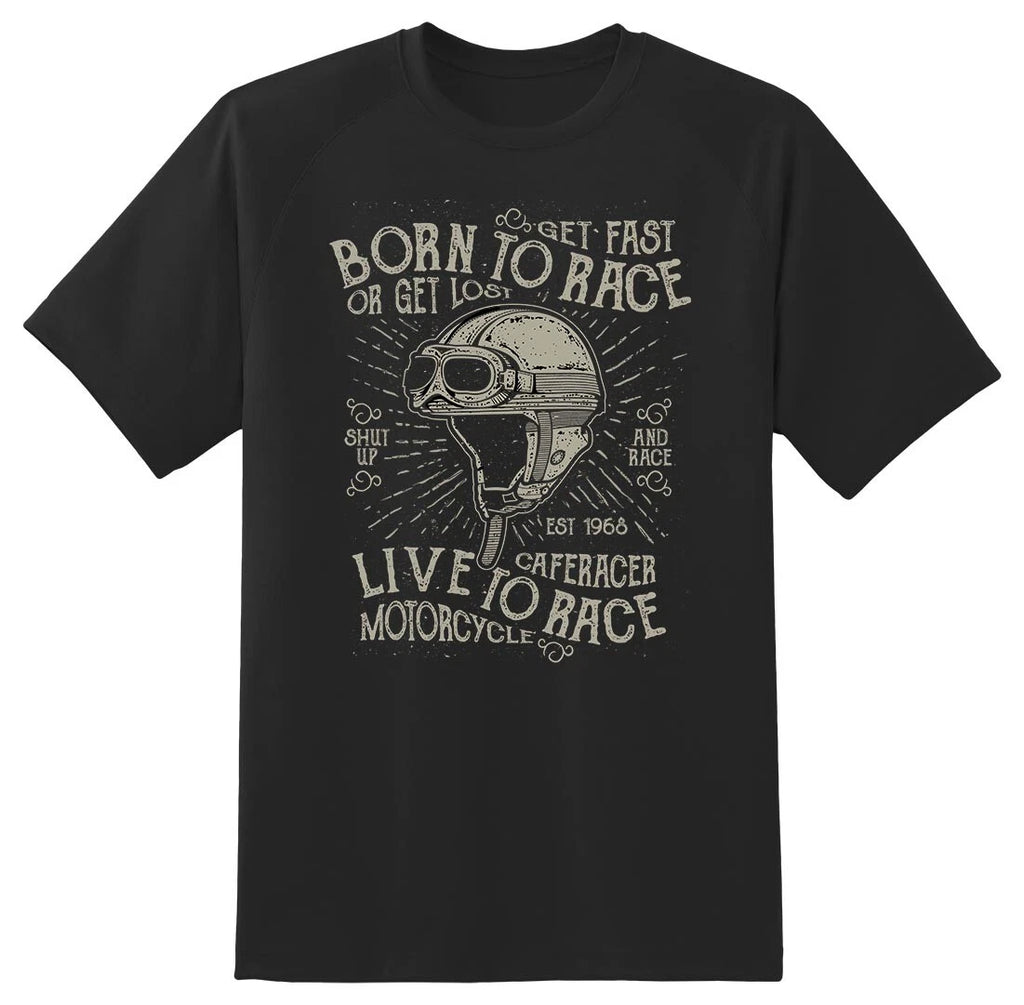 Born to race live to race black or white tee