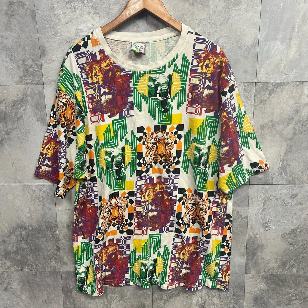Vibes Gold Label All-Over Print Animal Graphic T-Shirt 4XL