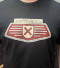 SERVETA  classic scootering t shirt. Heavy cotton T-shirt - Black