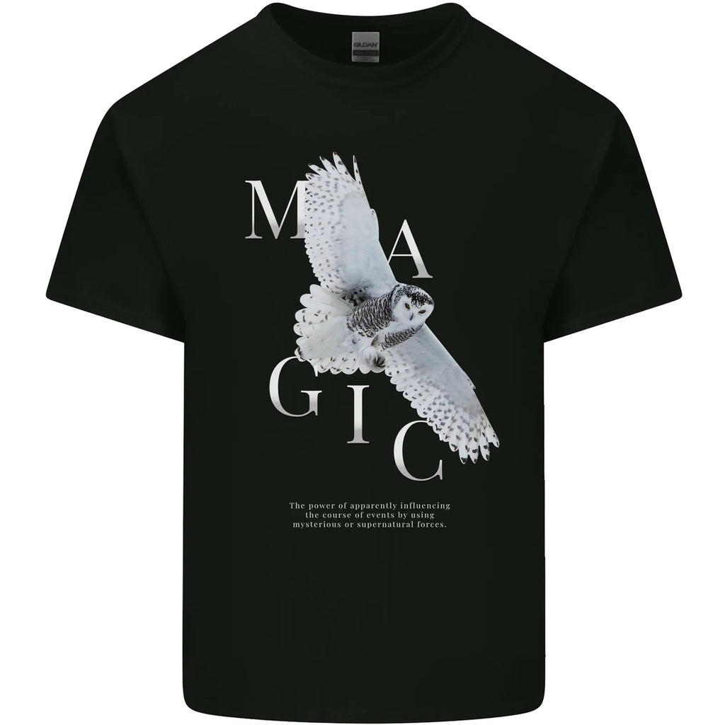 Owl Magic Mens Cotton T-Shirt Tee Top