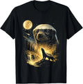 Honey Badger Howling to The Moon Meme Funny 90s Honey Badger  unisex T-Shirt