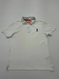 U.S. Polo Assn Men White Slim Fit Polo Shirt Size M 100% Cotton