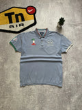 La Martina Portofino Polo Shirt Men's XXL Blue Short Sleeve Embroidered Slim Fit