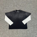 Mertra Street Hip Hop Washed Vintage Patchwork Long Sleeve T-Shirt